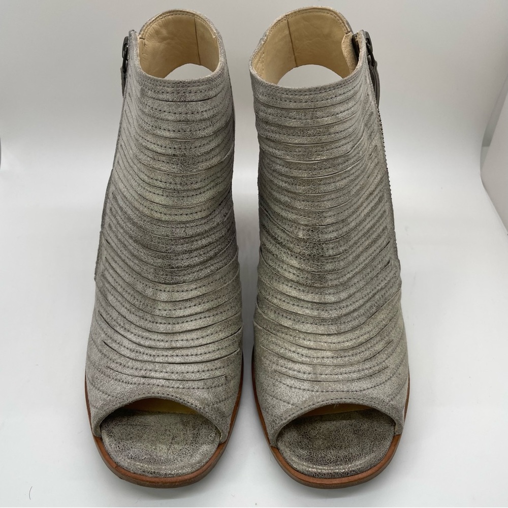 Paul Green Stylish Gray Peep-Toe Ankle Boots Size 5UK  7.5US